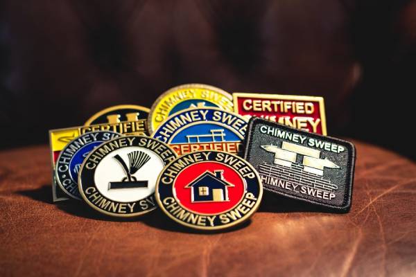 Professional chimney sweep certification badges
