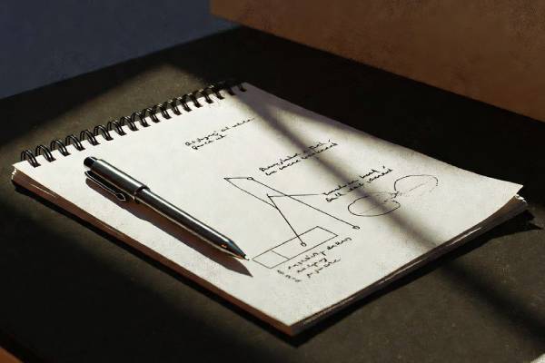 Inspection documentation on dark desk