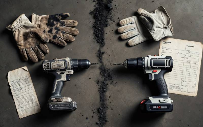 Chimney sweep equipment laid out on a work surface